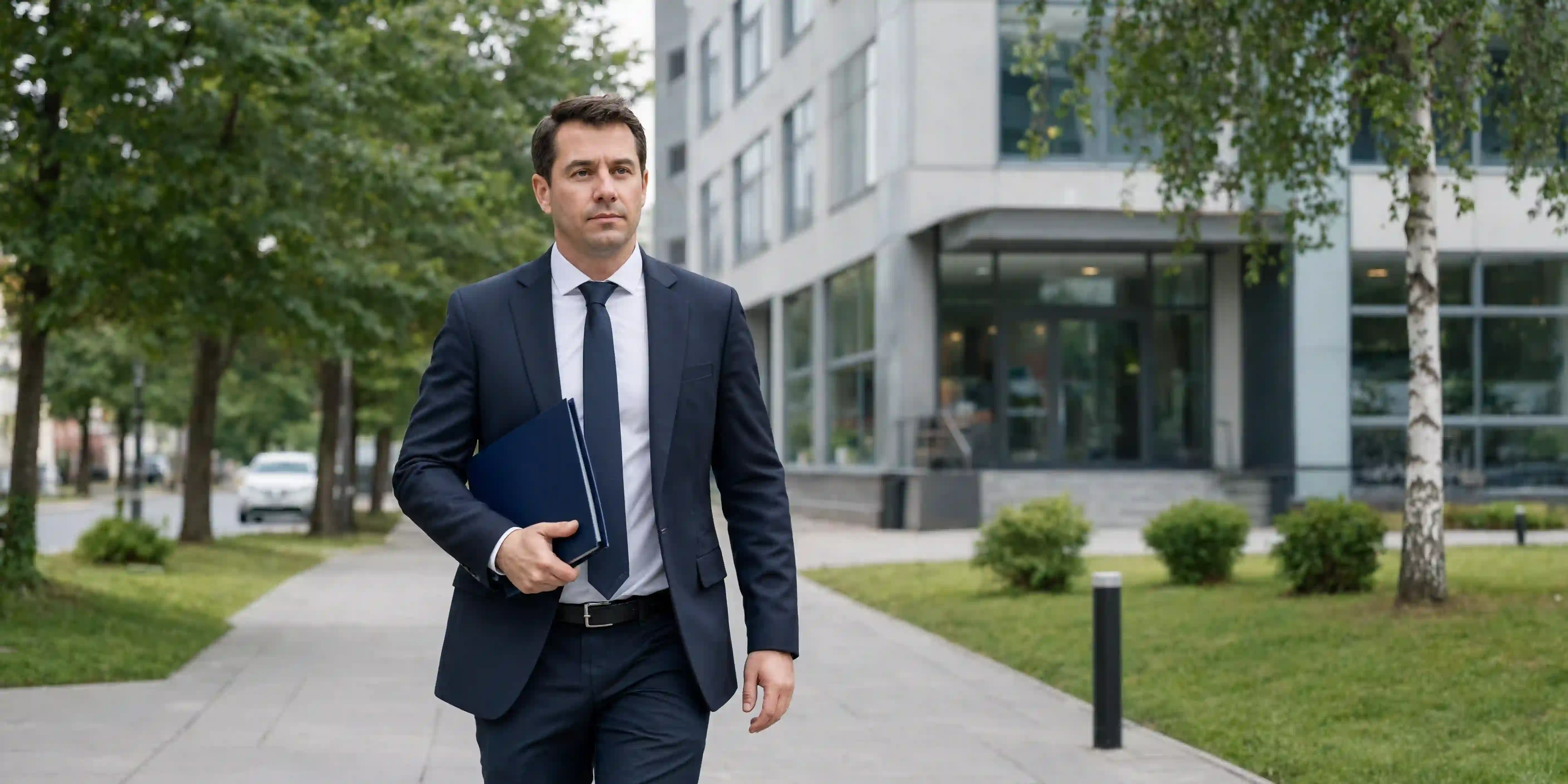 Мужчина после посещения наркологической клиники направляется на работу